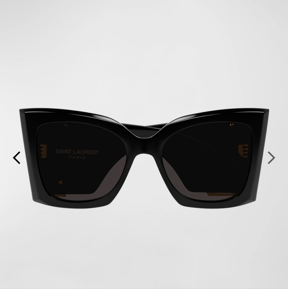E_ $960 Saint LaurentBlaze Acetate Cat-Eye Sunglasses - Picture 3 of 6